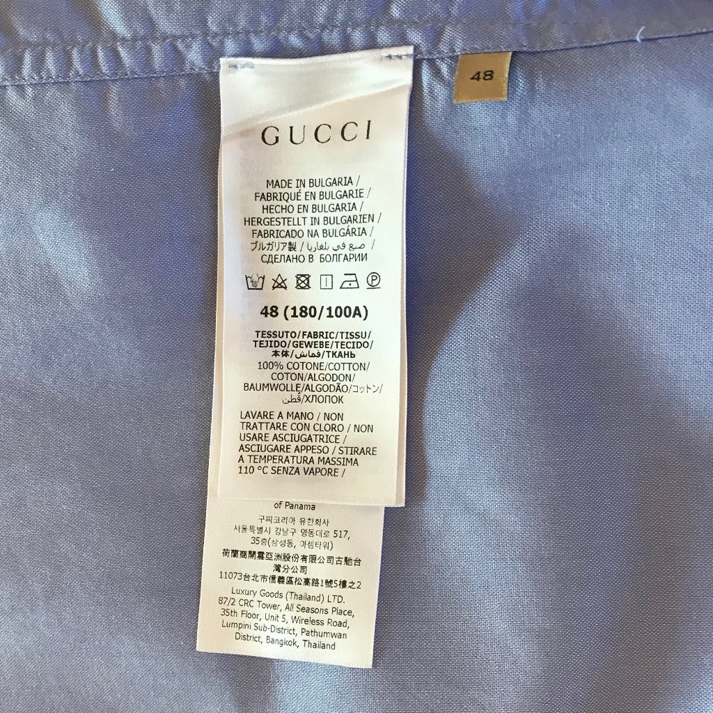 GUCCI UNIFORM OVERSIZED BOYFRIEND BUTTON DOWN SHIRT - Picture 9 of 11